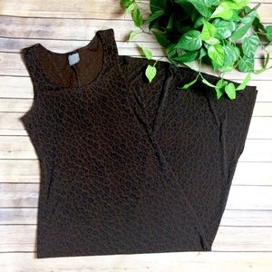 VTG • 90s Cheetah Leopard Print Maxi Dress